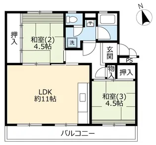 UR春日部小渕【1階】の間取り
