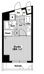 グランド・ガーラ渋谷【6階】の間取り