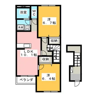 ブルー・ブラン【2階】の間取り