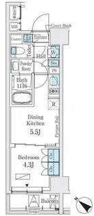 ベルトロワ人形町【9階】の間取り