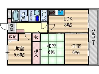 フロレアールジーア【1階】の間取り
