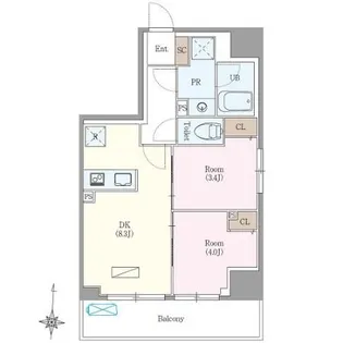 ロイジェント扇橋【6階】の間取り