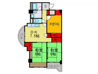 エステイト田中【8階】の間取り