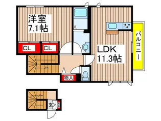 アポロ富藤III【2階】の間取り
