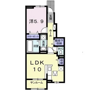 YSR・ファミール B【1階】の間取り