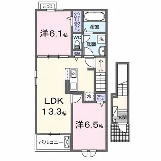 永覚離宮【2階】の間取り