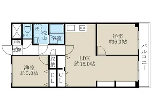 ホポロ東万代【4階】の間取り