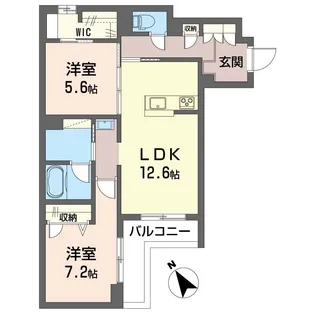 リリー シャルマン【1階】の間取り