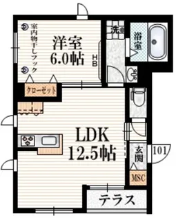 アーバンクレスト【1階】の間取り