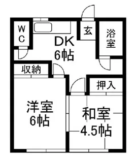 コーポ司【2階】の間取り