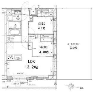 DIPS竹ノ塚駅前【8階】の間取り