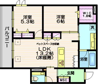 アチェーロ駒沢大学【3階】の間取り