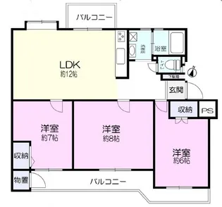 船橋グリーンハイツ 5棟【4階】の間取り