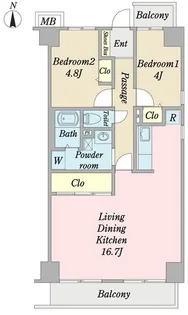 サニーハウス木場公園【6階】の間取り