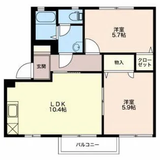 マ・メゾンボヌール【1階】の間取り