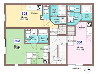 アウル南千住【3階】の間取り