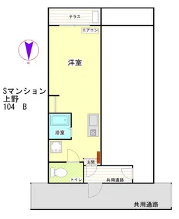 Sマンション上野【1階】の間取り