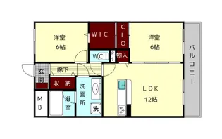 アイリスハイツ7号館【2階】の間取り