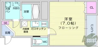 アルバトロス【5階】の間取り