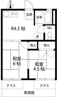 サンハイツときわ台【1階】の間取り
