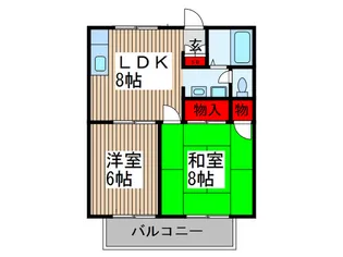 プリムローズコーポ【1階】の間取り