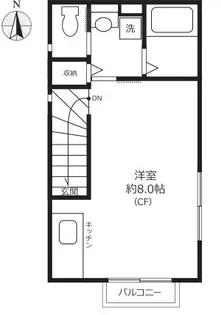ミモザ立川【2階】の間取り