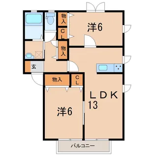 ディアス・パーク池ノ入【1階】の間取り