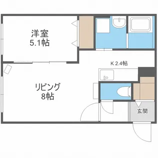 グランメール豊平3・4【3階】の間取り