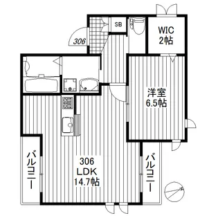 アコルデ三軒茶屋【3階】の間取り