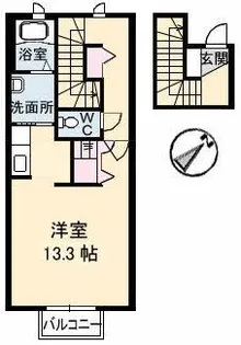 シャーメゾン乃木駅【2階】の間取り