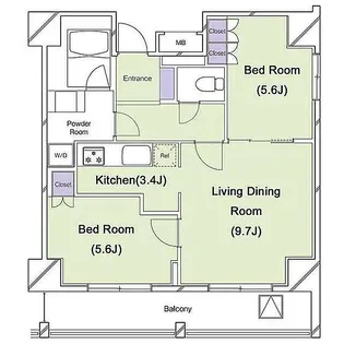 コスモグラン勝どき【4階】の間取り