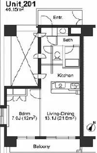 藤和六本木ホームズ【2階】の間取り