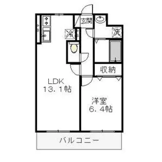 モア ベリー【6階】の間取り