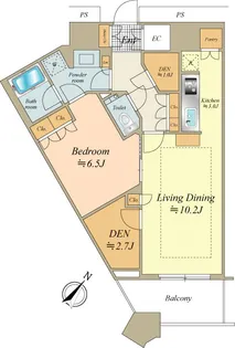 勝どき ザ・タワー【34階】の間取り