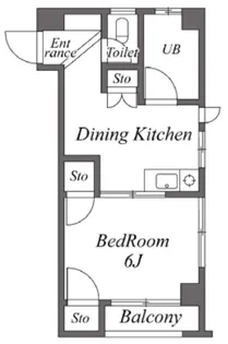 ユーコート国立【3階】の間取り