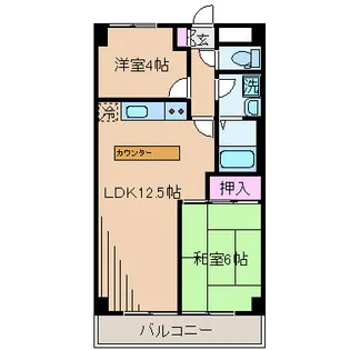 ライオンズマンション大倉山【4階】の間取り
