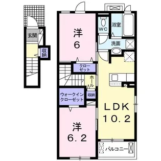 グレイスフルII【2階】の間取り