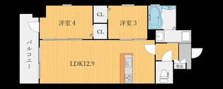 プレジデンス ざ京【12階】の間取り