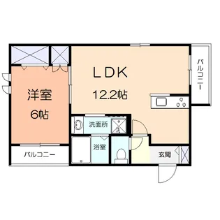 オッジ フェリーチェ【2階】の間取り