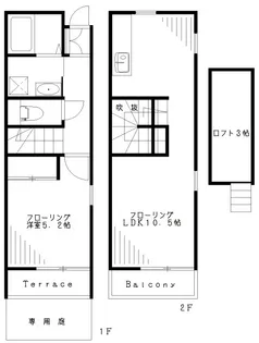 ラ・テラブ【1階】の間取り