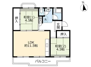 UR泉南尾崎【3階】の間取り