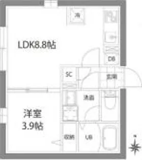 CASA PIAZZA池袋【3階】の間取り