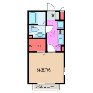 エトワールB【1階】の間取り