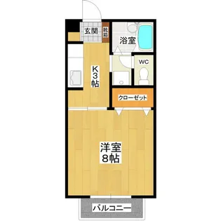 ラフォーレ3たかつのおか【1階】の間取り