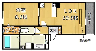 ハイツ・クレール【3階】の間取り