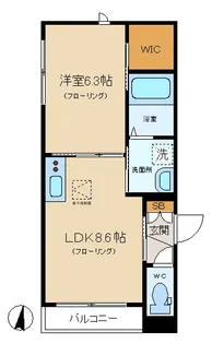 ボヌール ウェスト【1階】の間取り
