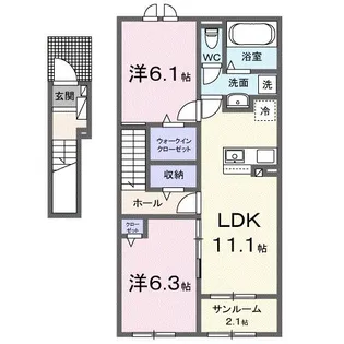 Casa Familia【2階】の間取り