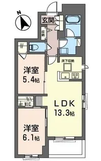 ディライト鷺宮【1階】の間取り