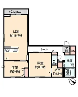 アリビオ・セレーノ横浜西寺尾【1階】の間取り