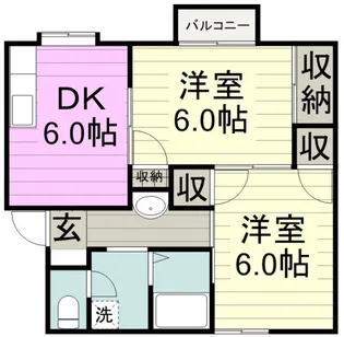 島村ハイツ【1階】の間取り